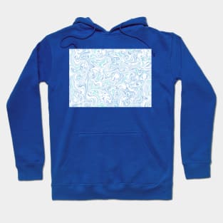 Abstract Liquid -Blue Hoodie